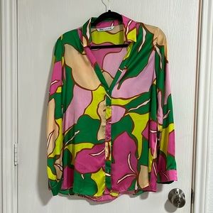 Zara multi colored button down
